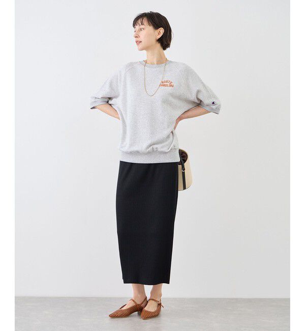 Rope&rsquo;Picnic「【Champion/チャンピオン別注】アソートロゴボートネックハーフスリーブスウェットプルオーバー」|Tシャツ・カットソー|