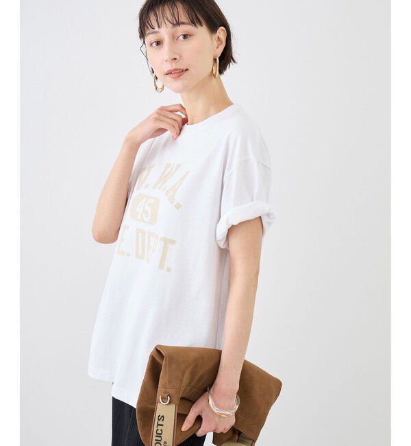 Rope&rsquo;Picnic「【Champion/チャンピオン別注】アソートロゴプリントオーバーサイズTシャツ/リンクコーデ」|Tシャツ・カットソー|