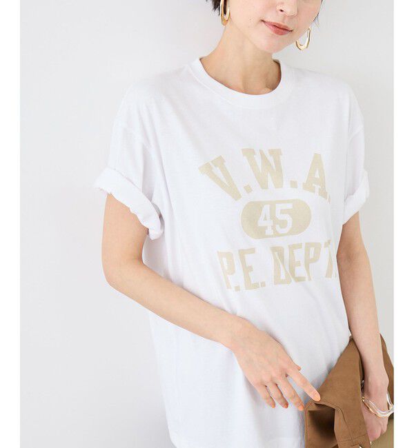 Rope&rsquo;Picnic「【Champion/チャンピオン別注】アソートロゴプリントオーバーサイズTシャツ/リンクコーデ」|Tシャツ・カットソー|