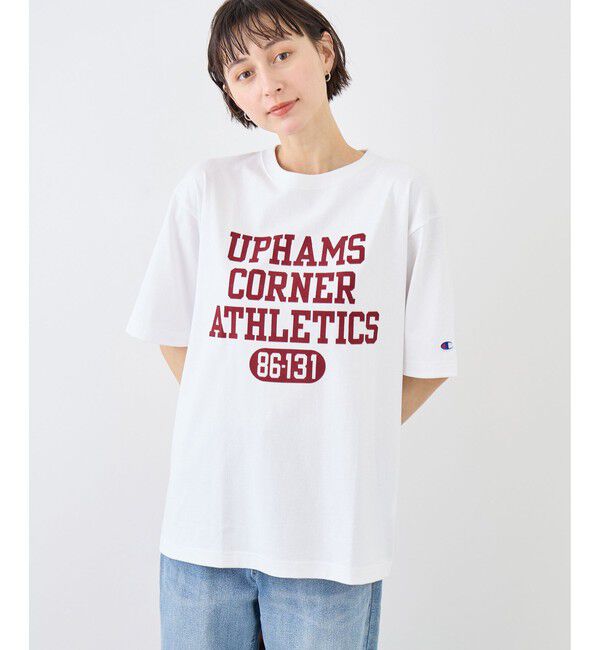 Rope&rsquo;Picnic「【Champion/チャンピオン別注】アソートロゴプリントオーバーサイズTシャツ/リンクコーデ」|Tシャツ・カットソー|