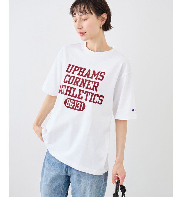 Rope&rsquo;Picnic「【Champion/チャンピオン別注】アソートロゴプリントオーバーサイズTシャツ/リンクコーデ」|Tシャツ・カットソー|