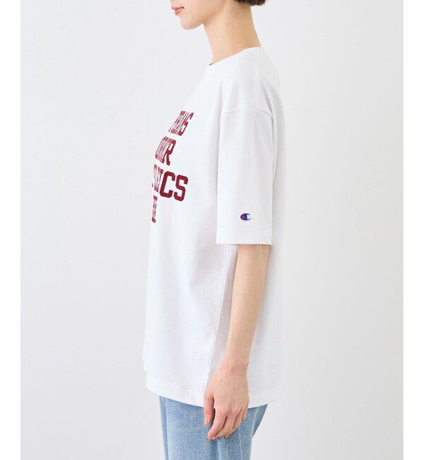 Rope&rsquo;Picnic「【Champion/チャンピオン別注】アソートロゴプリントオーバーサイズTシャツ/リンクコーデ」|Tシャツ・カットソー|