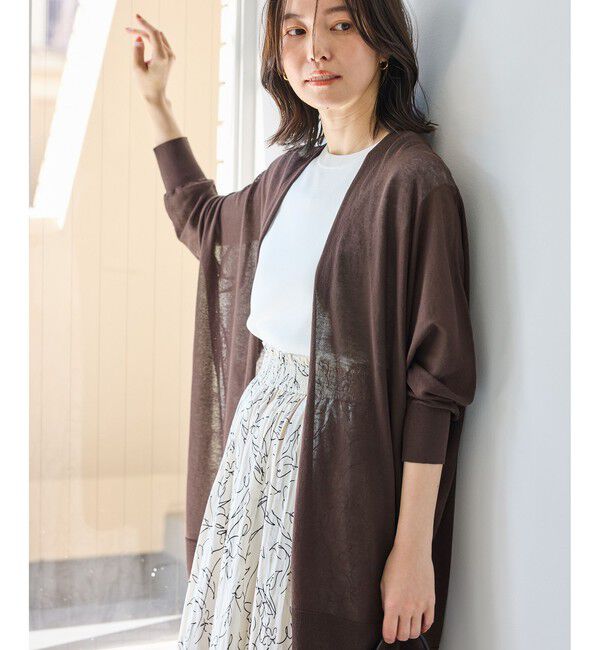 Rope&rsquo;Picnic「シャーベットニット トッパーカーディガン/UVケア・接触冷感」|カーディガン|