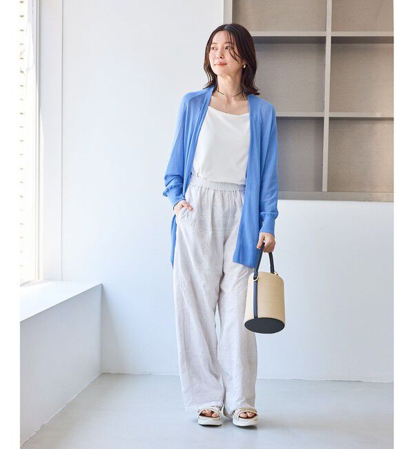 Rope&rsquo;Picnic「シャーベットニット トッパーカーディガン/UVケア・接触冷感」|カーディガン|