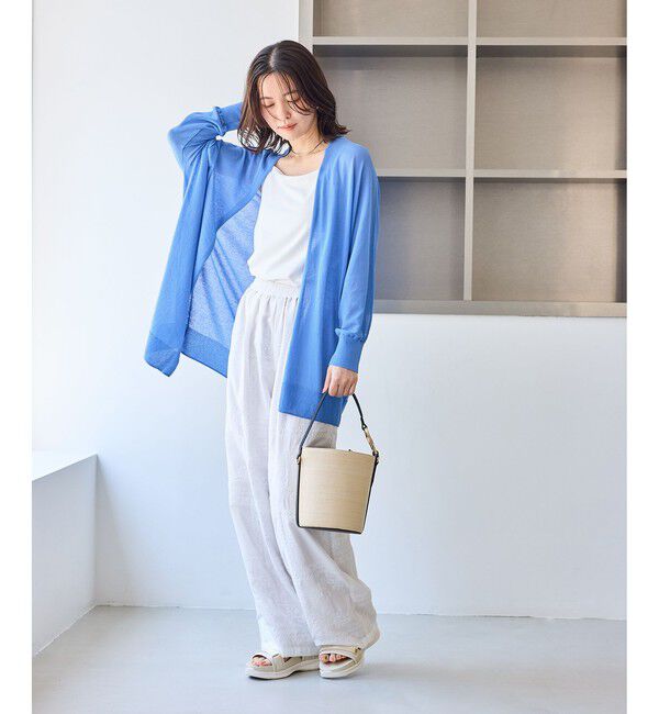 Rope&rsquo;Picnic「シャーベットニット トッパーカーディガン/UVケア・接触冷感」|カーディガン|