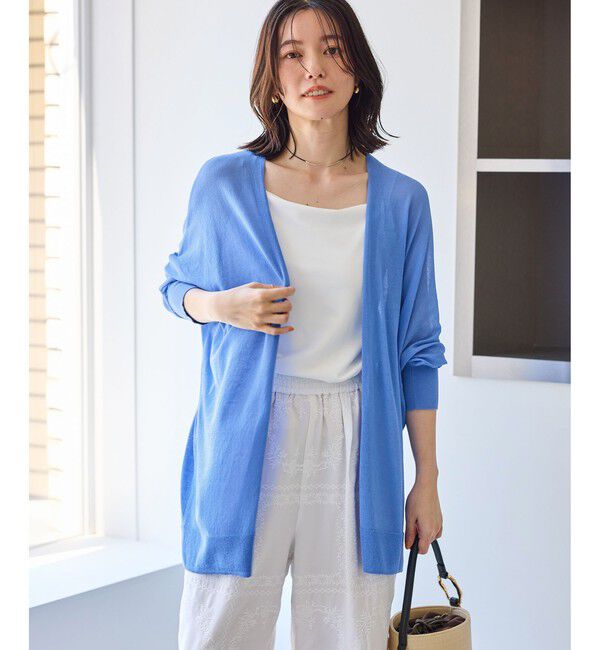 Rope&rsquo;Picnic「シャーベットニット トッパーカーディガン/UVケア・接触冷感」|カーディガン|