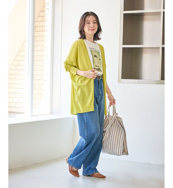 Rope&rsquo;Picnic「シャーベットニット トッパーカーディガン/UVケア・接触冷感」|カーディガン|