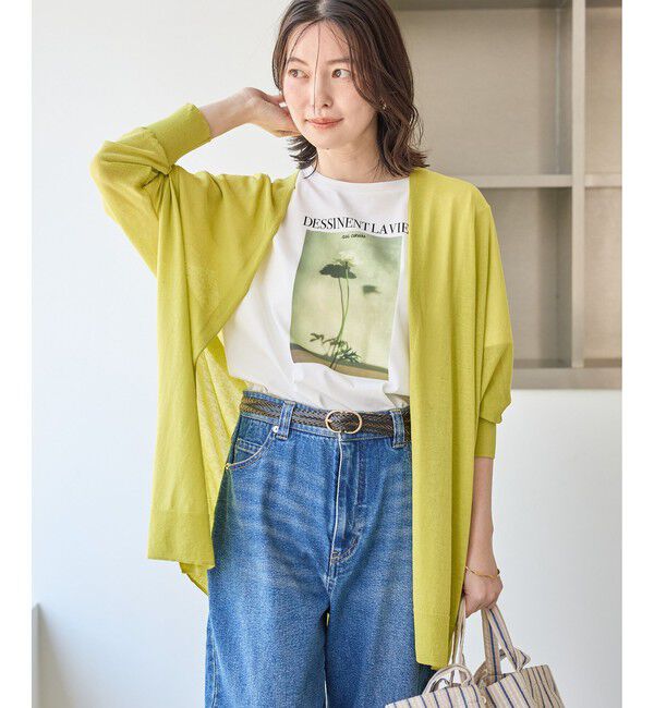 Rope&rsquo;Picnic「シャーベットニット トッパーカーディガン/UVケア・接触冷感」|カーディガン|