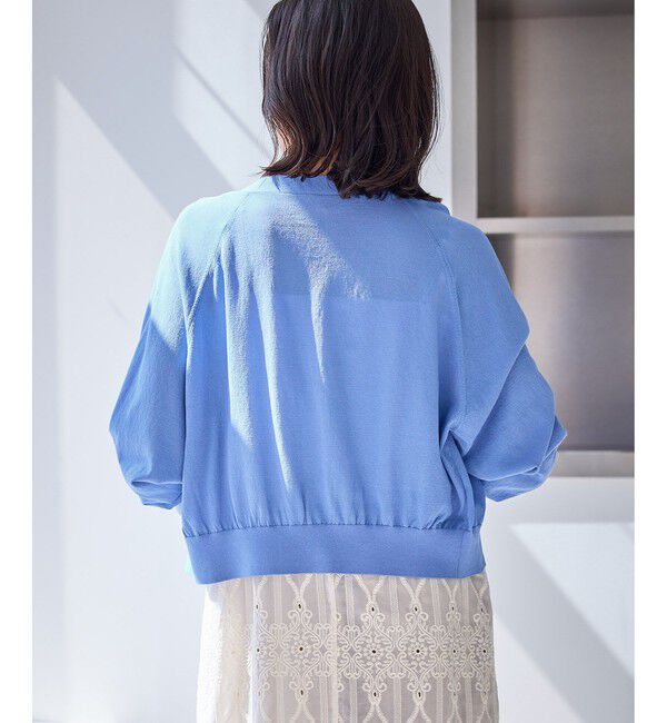 Rope&rsquo;Picnic「シャーベットニット ショート丈Vネックカーディガン/UVケア・接触冷感」|カーディガン|