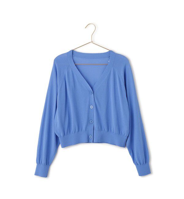 Rope&rsquo;Picnic「シャーベットニット ショート丈Vネックカーディガン/UVケア・接触冷感」|カーディガン|
