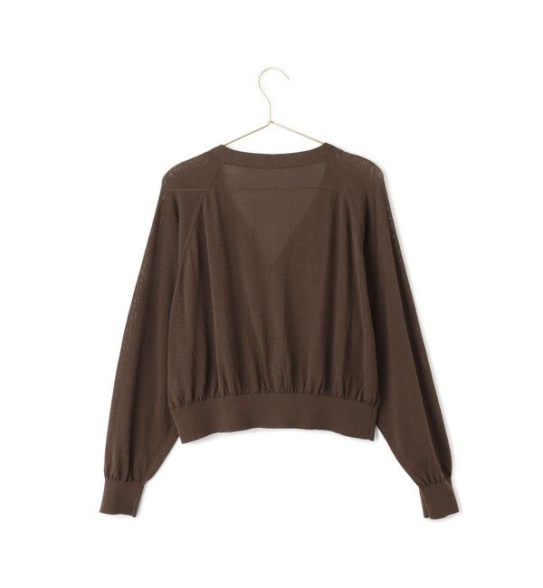 Rope&rsquo;Picnic「シャーベットニット ショート丈Vネックカーディガン/UVケア・接触冷感」|カーディガン|