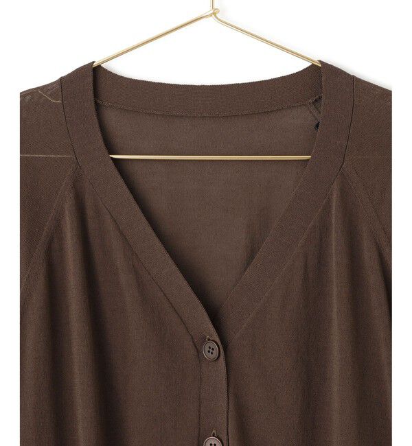 Rope&rsquo;Picnic「シャーベットニット ショート丈Vネックカーディガン/UVケア・接触冷感」|カーディガン|