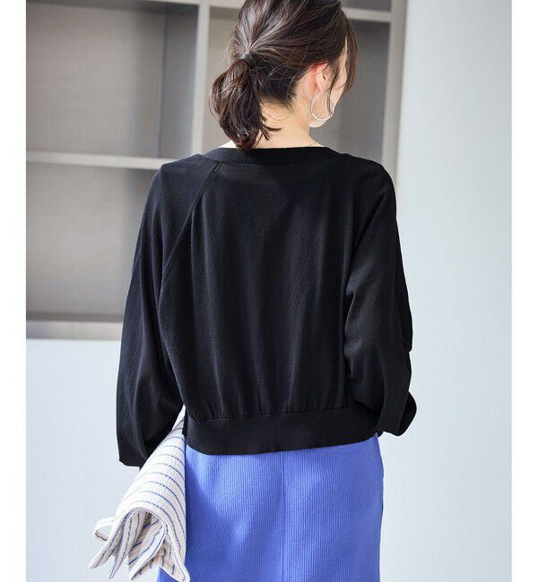 Rope&rsquo;Picnic「シャーベットニット ショート丈Vネックカーディガン/UVケア・接触冷感」|カーディガン|