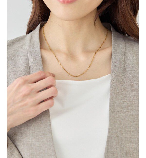 ROPE PICNIC PASSAGE「ステンレスツイストチェーンショートネックレス」|ネックレス|