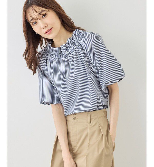 Rope&rsquo;Picnic「前後2WAYギャザーリボンデザインシャツ/UVケア・接触冷感・リンクコーデ」|シャツ・ブラウス|