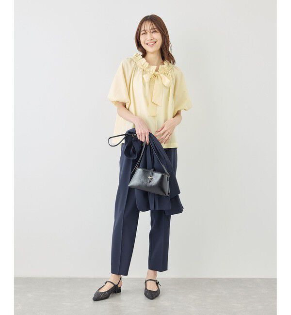 Rope&rsquo;Picnic「前後2WAYギャザーリボンデザインシャツ/UVケア・接触冷感・リンクコーデ」|シャツ・ブラウス|