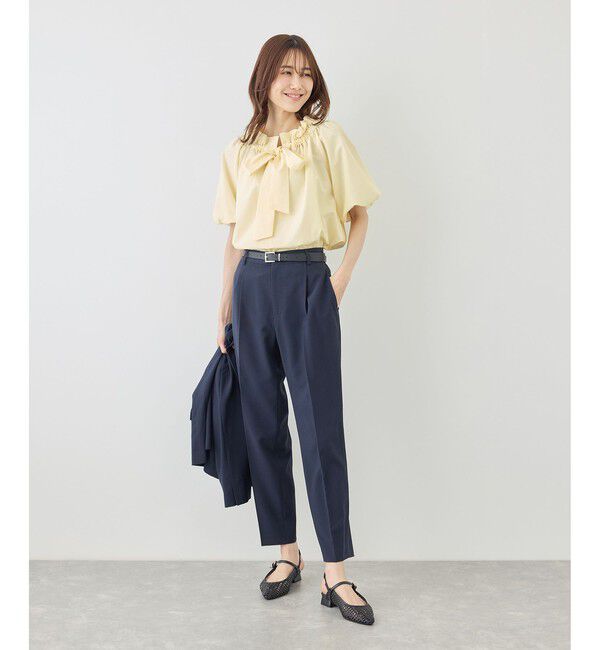 Rope&rsquo;Picnic「前後2WAYギャザーリボンデザインシャツ/UVケア・接触冷感・リンクコーデ」|シャツ・ブラウス|