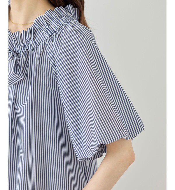 Rope&rsquo;Picnic「前後2WAYギャザーリボンデザインシャツ/UVケア・接触冷感・リンクコーデ」|シャツ・ブラウス|