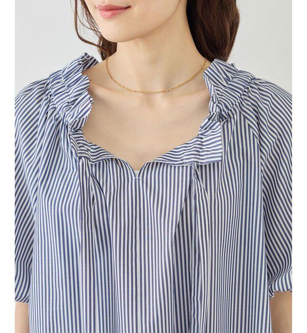 Rope&rsquo;Picnic「前後2WAYギャザーリボンデザインシャツ/UVケア・接触冷感・リンクコーデ」|シャツ・ブラウス|
