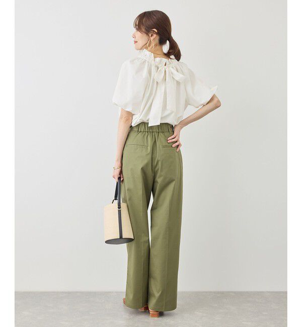 Rope&rsquo;Picnic「前後2WAYギャザーリボンデザインシャツ/UVケア・接触冷感・リンクコーデ」|シャツ・ブラウス|