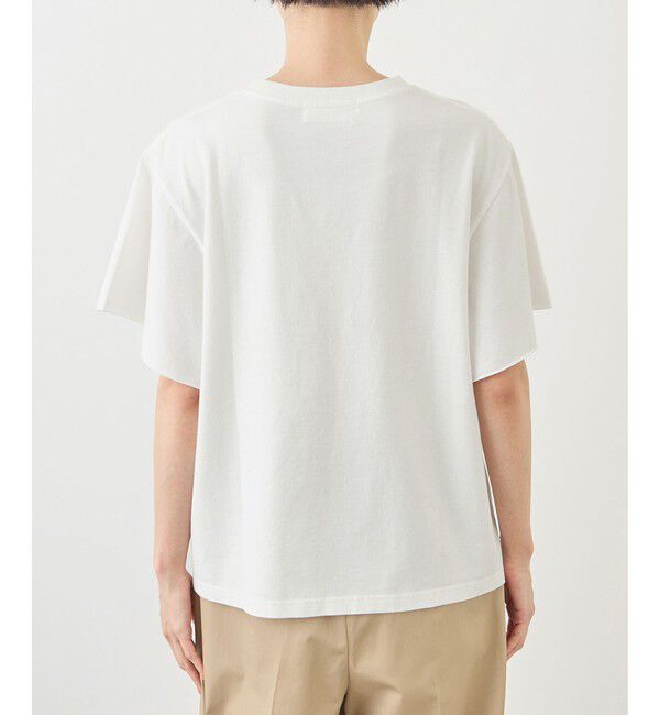 Rope&rsquo;Picnic「カレッジロゴプリントフレアスリーブピグメントTシャツ/リンクコーデ」|Tシャツ・カットソー|