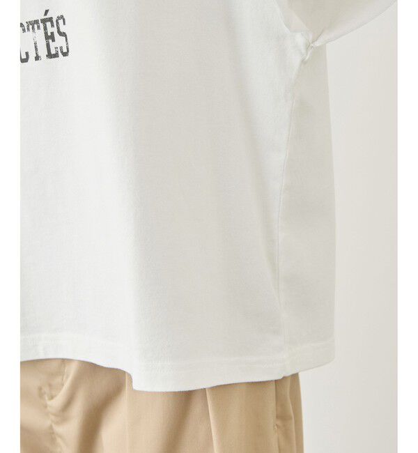 Rope&rsquo;Picnic「カレッジロゴプリントフレアスリーブピグメントTシャツ/リンクコーデ」|Tシャツ・カットソー|