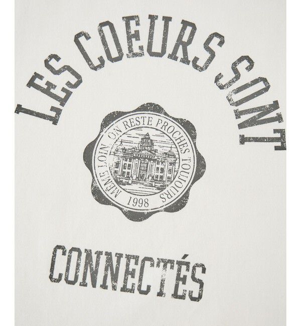 Rope&rsquo;Picnic「カレッジロゴプリントフレアスリーブピグメントTシャツ/リンクコーデ」|Tシャツ・カットソー|