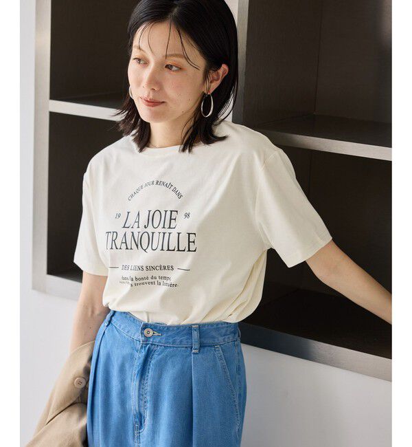Rope&rsquo;Picnic「オーバーサイズロゴプリントTシャツ/UVカット・接触冷感・汗染み防止」|Tシャツ・カットソー|