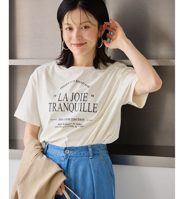 Rope&rsquo;Picnic「オーバーサイズロゴプリントTシャツ/UVカット・接触冷感・汗染み防止」|Tシャツ・カットソー|