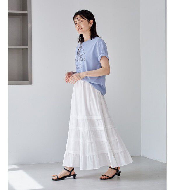 Rope&rsquo;Picnic「オーバーサイズロゴプリントTシャツ/UVカット・接触冷感・汗染み防止」|Tシャツ・カットソー|