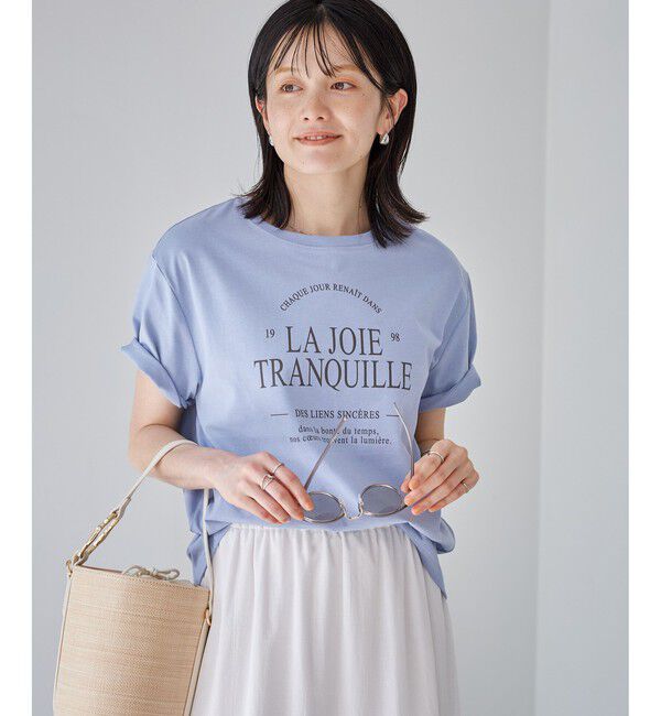 Rope&rsquo;Picnic「オーバーサイズロゴプリントTシャツ/UVカット・接触冷感・汗染み防止」|Tシャツ・カットソー|