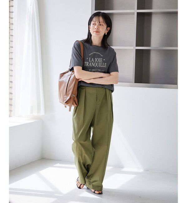 Rope&rsquo;Picnic「オーバーサイズロゴプリントTシャツ/UVカット・接触冷感・汗染み防止」|Tシャツ・カットソー|