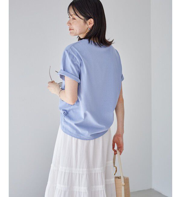 Rope&rsquo;Picnic「オーバーサイズロゴプリントTシャツ/UVカット・接触冷感・汗染み防止」|Tシャツ・カットソー|