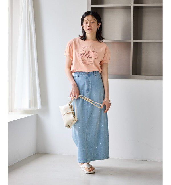 Rope&rsquo;Picnic「オーバーサイズロゴプリントTシャツ/UVカット・接触冷感・汗染み防止」|Tシャツ・カットソー|