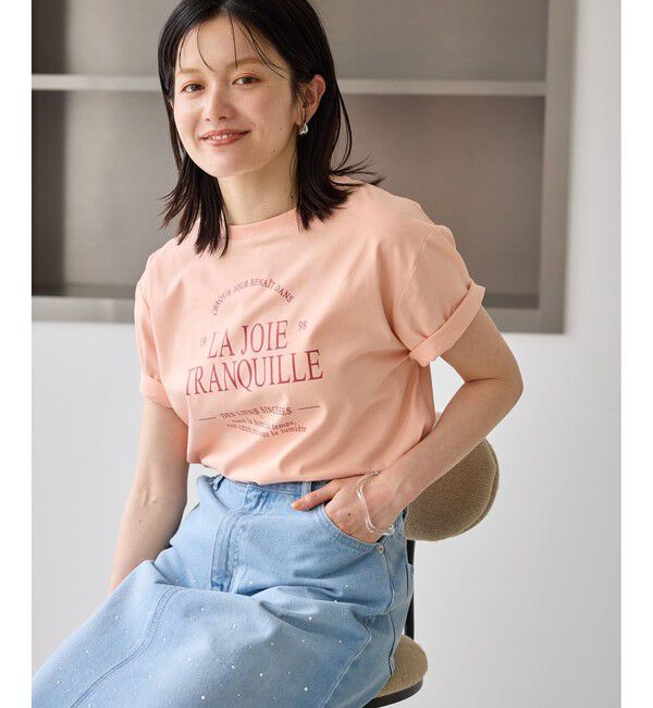 Rope&rsquo;Picnic「オーバーサイズロゴプリントTシャツ/UVカット・接触冷感・汗染み防止」|Tシャツ・カットソー|