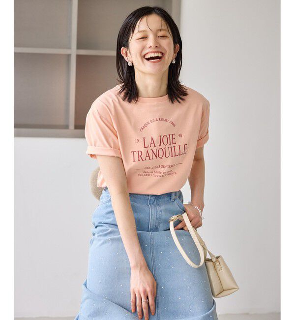 Rope&rsquo;Picnic「オーバーサイズロゴプリントTシャツ/UVカット・接触冷感・汗染み防止」|Tシャツ・カットソー|