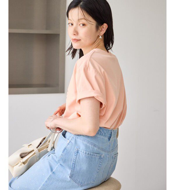 Rope&rsquo;Picnic「オーバーサイズロゴプリントTシャツ/UVカット・接触冷感・汗染み防止」|Tシャツ・カットソー|