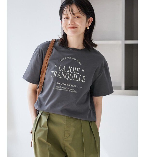 Rope&rsquo;Picnic「オーバーサイズロゴプリントTシャツ/UVカット・接触冷感・汗染み防止」|Tシャツ・カットソー|