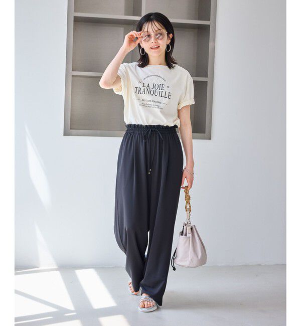 Rope&rsquo;Picnic「オーバーサイズロゴプリントTシャツ/UVカット・接触冷感・汗染み防止」|Tシャツ・カットソー|