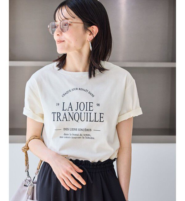 Rope&rsquo;Picnic「オーバーサイズロゴプリントTシャツ/UVカット・接触冷感・汗染み防止」|Tシャツ・カットソー|