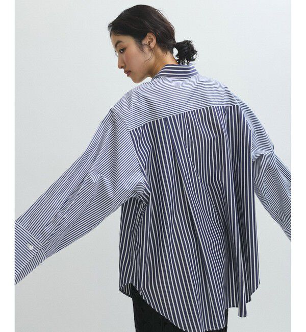 ADAM ET ROPE'「MIXストライプシャツ」|シャツ・ブラウス|