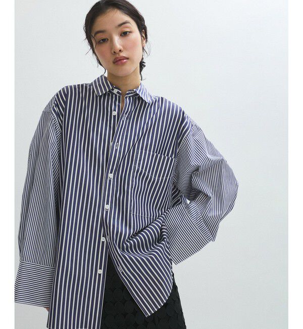 ADAM ET ROPE'「MIXストライプシャツ」|シャツ・ブラウス|