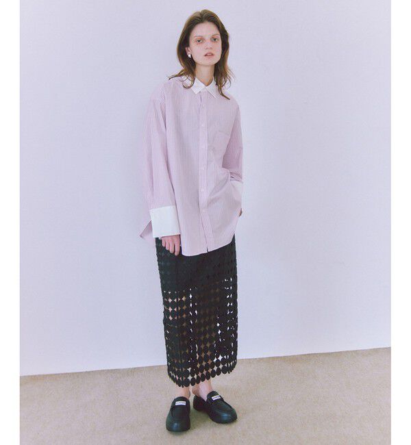 ADAM ET ROPE'「MIXストライプシャツ」|シャツ・ブラウス|