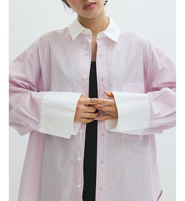 ADAM ET ROPE'「MIXストライプシャツ」|シャツ・ブラウス|