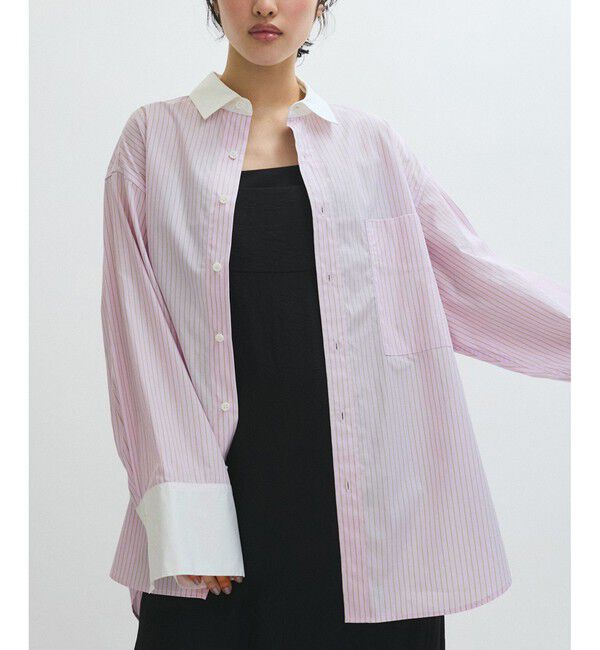 ADAM ET ROPE'「MIXストライプシャツ」|シャツ・ブラウス|