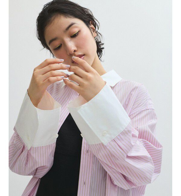 ADAM ET ROPE'「MIXストライプシャツ」|シャツ・ブラウス|