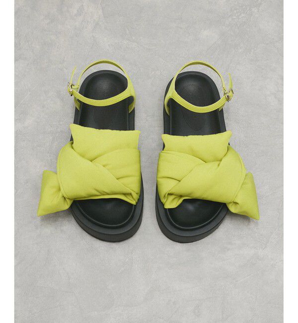 ADAM ET ROPE'「【撥水】ノットデザインボリュームサンダル」|サンダル|キミドリ(34)