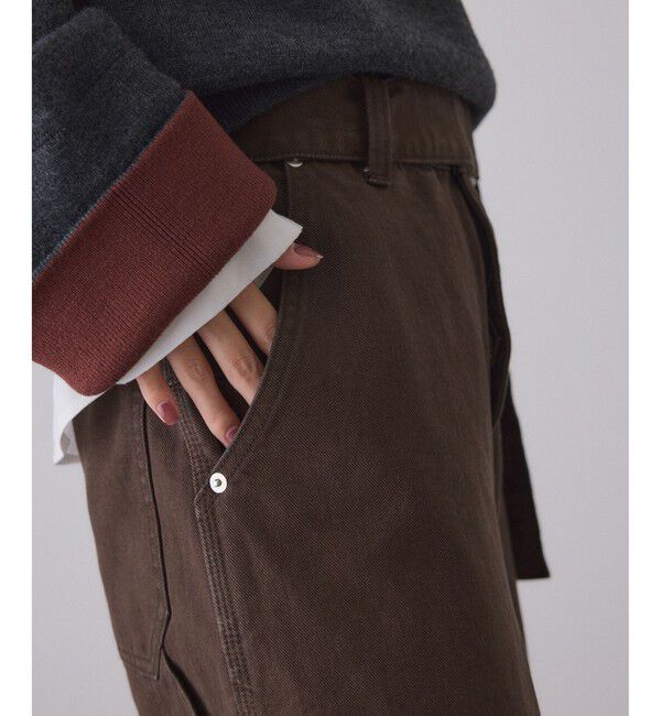 ADAM ET ROPE'「ペインターワイドパンツ」|チノ|