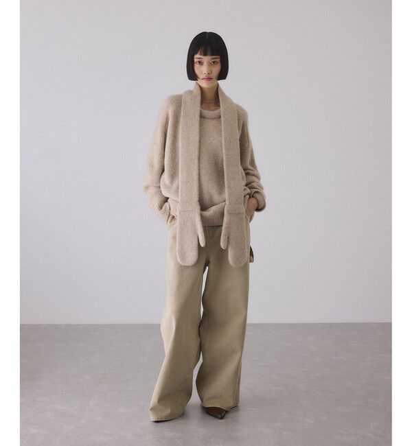 ADAM ET ROPE'「ペインターワイドパンツ」|チノ|