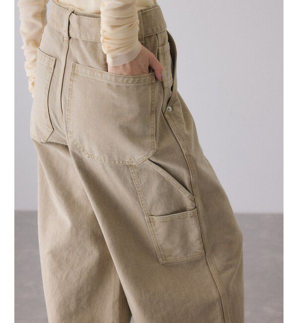 ADAM ET ROPE'「ペインターワイドパンツ」|チノ|